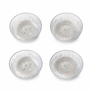 Arcoroc France Vintage Cut Glass Bowls Set of 4 – Starburst Base